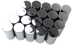 33mm Chrome ABS Plastic Cylindrical Screw on Lug Nut Covers Caps for Semi Tru…