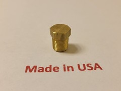 10 pcs. 1/8″ Male NPT Brass Hex Head Plug Made In USA