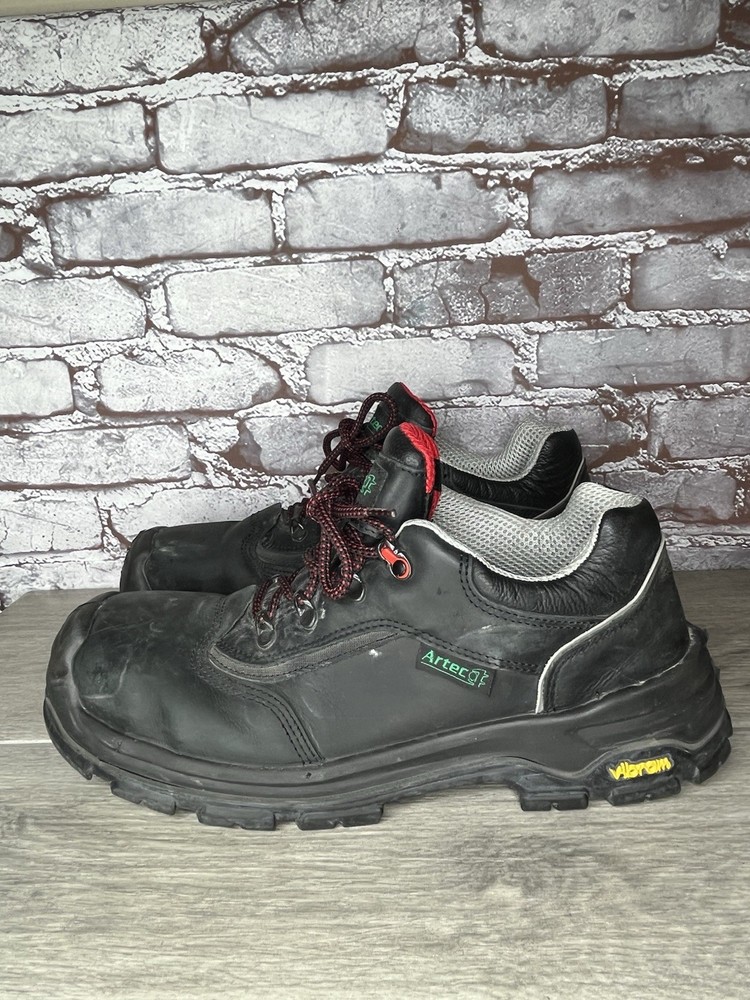 Artec Vibram Black Nubuck Industrial Steel Toe Work Shoes Men’s Sz 10.5M US/44EU