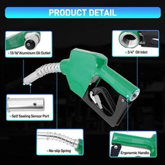 3/4″ NPT Automatic Fuel Nozzle Shut-Off Fuel Nozzle Gas Pump 13/16″ Spout Diesel