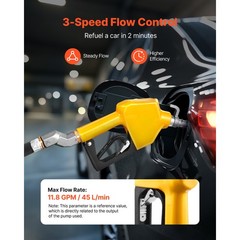 Uimoso 3/4 in NPT Automatic Fuel Nozzle 0.78 in Spout and Auto Shut-Off Feature