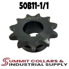 #50 Roller Chain Sprocket B Type 1″ Bore 11 Tooth 50B11-1/1