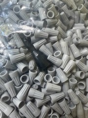 1000 GRAY STRAIGHT SCREW ON WIRE CONNECTORS 1,000 NUTS