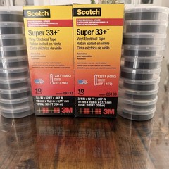 (20 ROLLS) 2PK Scotch 3M Super 33+ Vinyl Electrical Tape 06133 52FT NEW Fast 📦
