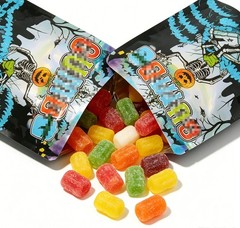 3.5g Smell Proof Mylar Bags Resealable Zip Seal Stand Up Food Pouches 100Pcs