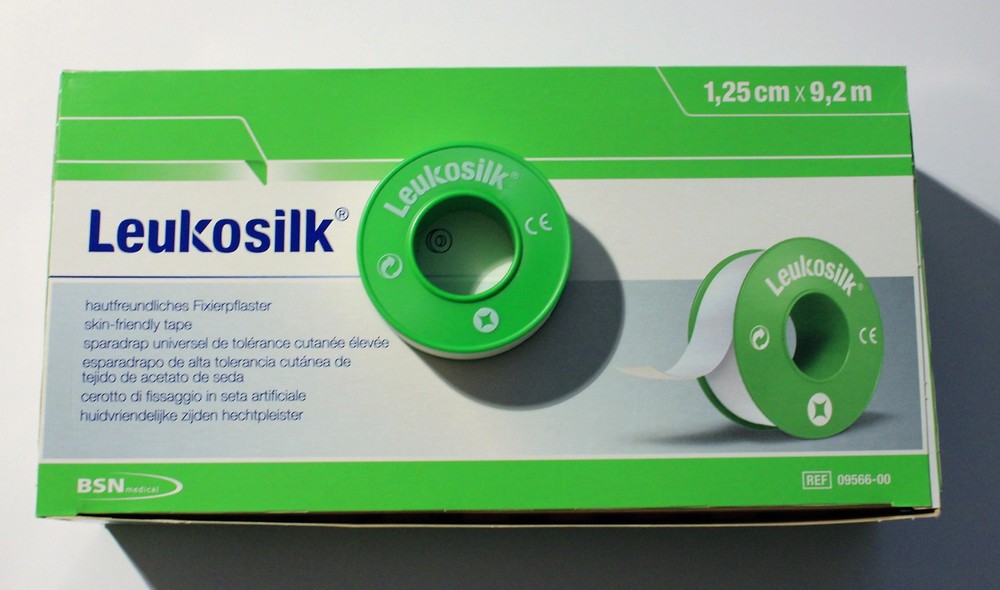 4 Rollen Leukosilk® Pflaster 1,25 cm x 9,2 m Silk Seide hypoallergen 10-25