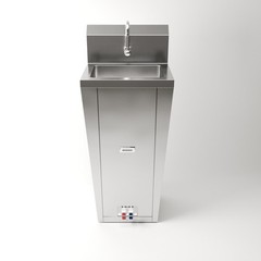 10 in. x 14 in. Hands-Free Hand Sink With Pedestal Base