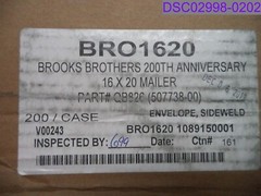 Qty=1 Box of 200: Brooks Brothers 200th Anniversary 16″ x 20″ Mailer Bag BRO1620