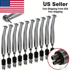 10 Pcs NSK Style Dental High Speed Turbine Handpiece+4 Hole Quick Coupling YBNK4