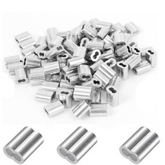 200 Pcs Aluminum Crimping Loop Sleeve 1/16″,Cable Crimp Ferrules for Wire…