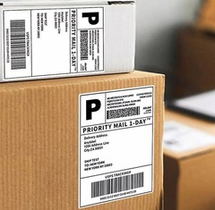4×6 Fanfold Direct Thermal Shipping Labels for Zebra and Rollo 500 PCS