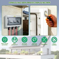 3 in 3 Out Solar Combiner Box,PV Combiner Box with 20A PV Fuse,DC 20A Circuit…