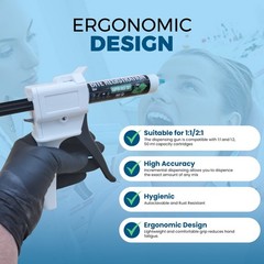 Dental Impression Universal Cartridge Dispenser Delivery Gun 1:1 2:1 77580