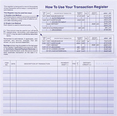 24 PCS Check Registers for Personal Checkbook, Easy to Read Checkbook Register