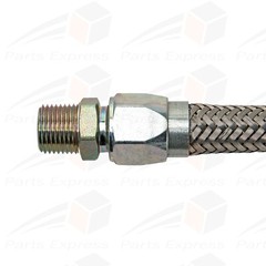 Flexible Stainless Steel Hose for High Pressure Steam Service [1/2″ NPT x 36″ L]