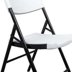 4Pcs Plastic Folding Chairs Stackable Garden Patio Wedding Party Chair White