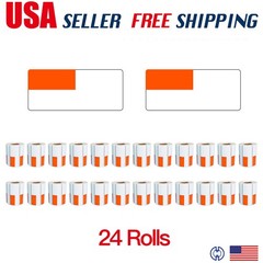 Zebra 2 5/8 x 1 1/8 POLYPRO 4000D Orange Price tag, 500 Labels 24 Rolls BOX M