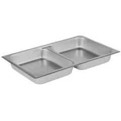 Lot of 6 Choice Full Size 2-1/2″ Deep Divided Stainless Steam Table Pan 24 Gauge