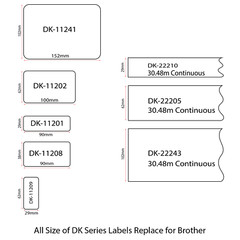 Compatible with Brother Labels DK-2243 DK-2210 DK-2205 DK-1241 DK-1209 DK-1208