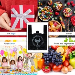 TOSPARTY 100PCS Black Thank You T-Shirt 1 Count (Pack of 100),