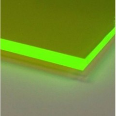 1/4″ (6mm) Green Fluorescent Acrylic 24″ x 12″ Plexiglass Sheet Neon Color AZM