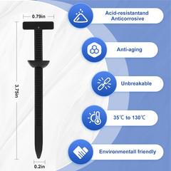 100PCS Nylon Universal Cable Tie Buckle, Heavy Duty Self-Locking Universal Zip T