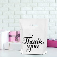 100 Pcs White 12×15″ Thank You Bags, Shopping 1 Count (Pack of 100),