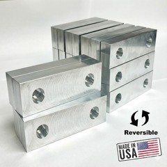 10 PACK=20 Pcs 6″x2″x1″ Machined Alum Reversible Soft Jaws Kurt 6″Vise USA