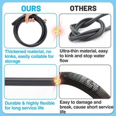 Leakproof Dehumidifier Drain Hose 3/4″ FHT – 6.6 FT Thickened 6.6FT, Black