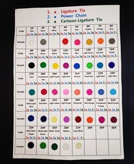 1Pack/1008pcs Dental Ligature Ties Orthodontic Elastic Rubber Bands 38 Colors