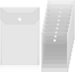 10 Pcs 5X7 Plastic Envelopes with Snap Closure Waterproof Envelopes File Folder