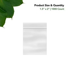 1.5 x 2 Inch Resealable Plastic Bags 1000 Pack — Clear Reclosable Mini Bags w…
