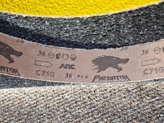(QTY 10) Arc Abrasives Predator C71G 3″ W x 60″L, 36 Grit, Yellow Coated