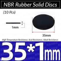 NBR Rubber Solid Discs Flat Round Pad Sealing Non-Slip Cushioning 1mm-10mm Thick
