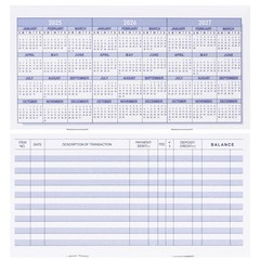 20 Pack Checkbook Register, Check Registers for Personal, Blank Ledger Transa…