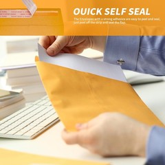 100 Pack Kraft Catalog Mailing Envelopes Mailers Peel Self Seal 6×9/9×12/10×13