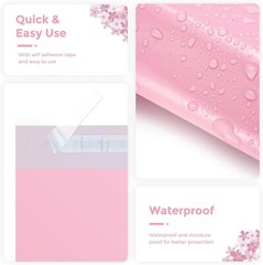 300x Large Poly Mailers 24×24″ Shipping Bags for Clothes Business Light Pink