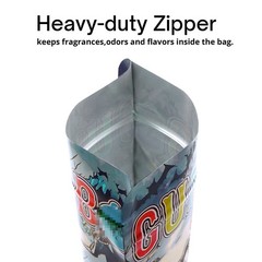 3.5g Smell Proof Mylar Bags Resealable Zip Seal Stand Up Food Pouches 100Pcs