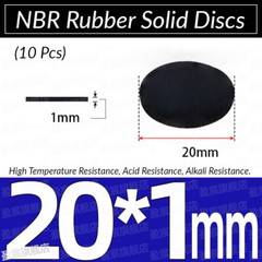 NBR Rubber Solid Discs Flat Round Pad Sealing Non-Slip Cushioning 1mm-10mm Thick
