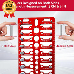 Nut & Bolt Thread Checker Gauge Standard Metric Screw Size Identifier 55pcs