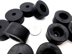 Screw Bolt On Rubber Bumper Pad Stand Fit For 3/16″ Screw Hole, 1″ Pad 1/2″ Tall