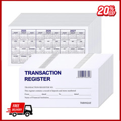 24 PCS Check Registers for Personal Checkbook, Easy to Read Checkbook Register