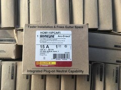 LOT OF 10 Square D HOM115PCAFI Circuit Breaker 15 Amp AFCI Plug-On