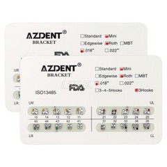 Dental Orthodontic Metal Brackets Braces Mini/Standard Roth/MBT 022/018 AZDENT