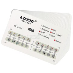 Dental Orthodontic Metal Brackets Braces Mini/Standard Roth/MBT 022/018 AZDENT