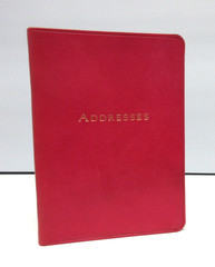 Address Book Desk Size 5×7″ Leather Softcover Graphic Image Purple Pink
