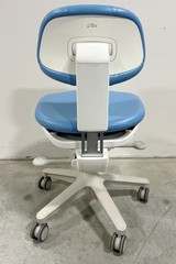 Adec 521 Doctors Stool S/n A12199. NEW Ultra Leather Upholstery Lt Blue