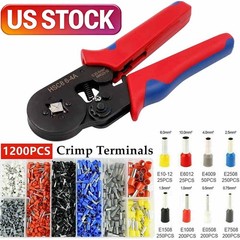 1200 Wire Ferrule Kit Cable End Crimp Terminals Pin Insulated Connectors US NEW