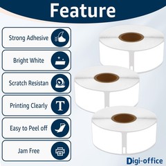 Multipurpose Labels Compatible For Dymo Labelwriter 30336 500/Roll 1” X 2 1/8”