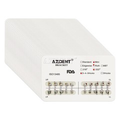 AZDENT Dental Orthodontic Bracket Braces Mini Standard Roth Edgewise MBT 018 022